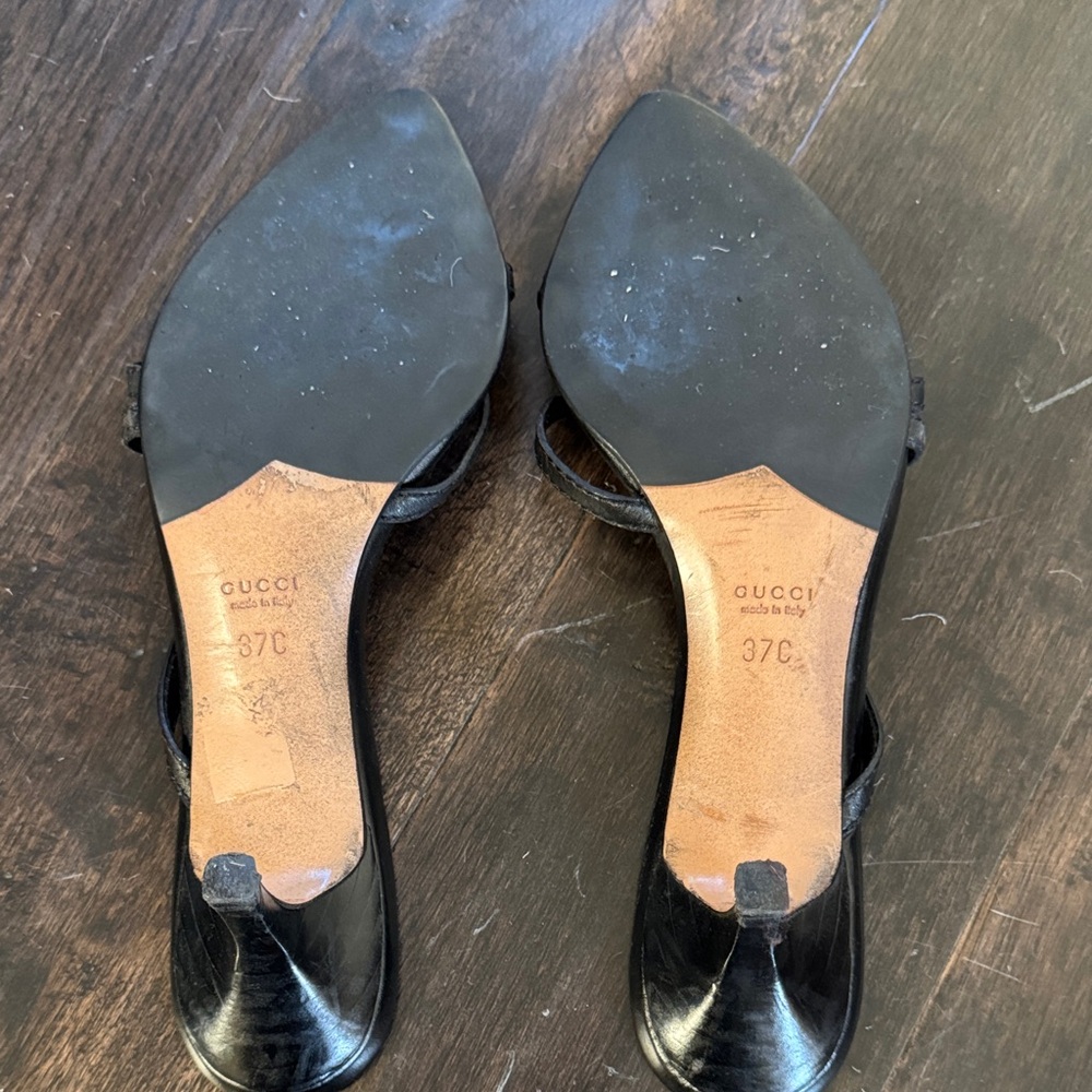 Gucci Women's Black Heeled Sandals - Picture 3 of 5